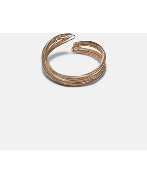 Stradivarius Stijve Armband Van Metallic Draad - Wit