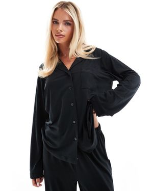 Loungeable Petite – superweicher jersey-pyjama - Schwarz