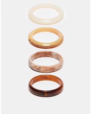 ASOS Pack Of 4 Resin Bangles - White