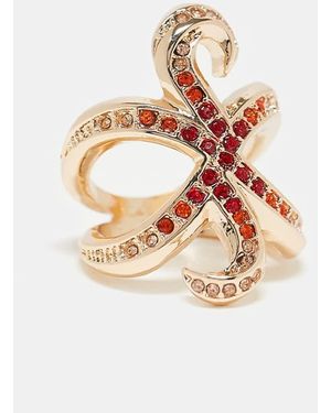 ASOS Zeester-Ring Met Rode Kristallen - Wit