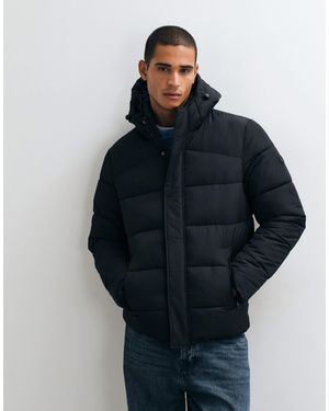 Threadbare Wasserabweisende pufferjacke mit kapuze - Blau