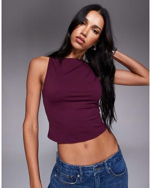 GOOD AMERICAN Weightless Sleeveless Tank - Purple