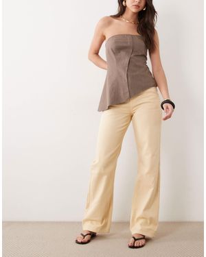Threadbare Straight Leg Jeans - Natural