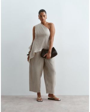 ARRANGE Curve Tailored Barrel Pants - Gray