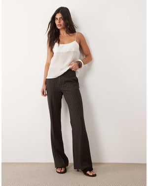 Gina Tricot Relaxed Bootcut Trousers - Brown