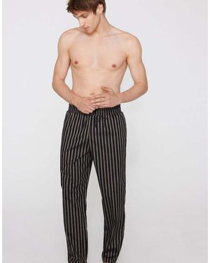 Tezenis Cotton Canvas Trousers With Pockets - Black