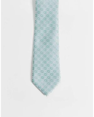 ASOS Floral Geometric Tie - Blue