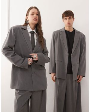 Collusion Unisex Oversized Blazer - Gray