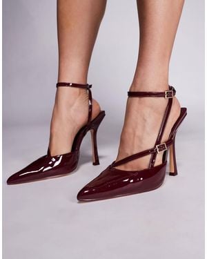 Public Desire Public Desire Idol Wide Fit Pointed Toe Heeled Shoes - Brown