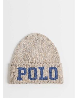 Polo Ralph Lauren Large Polo Logo Knit Beanie - Grey