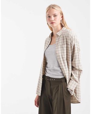 JJXX Jamie Camicia Oversize A Quadri - Neutro