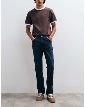 Wrangler Vaqueros Denim De Pernera Recta Greensboro En Azul Lavado Índigo