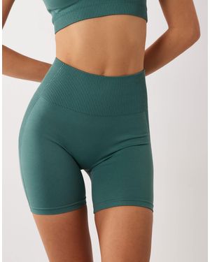 4505 Sculpting Seamless 5 Inch High Waist Booty Short - Green