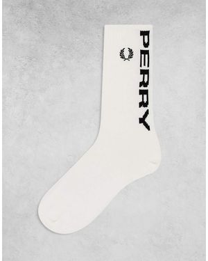 Fred Perry Calzini Bianchi Con Logo Jacquard - Bianco