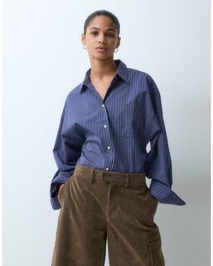 ARKET Oversized Overhemd Van Katoen - Blauw