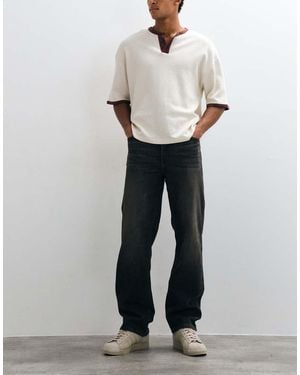 Wrangler Jeans Dritti Ampi - Grigio