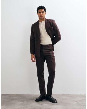ASOS Slim-Fit Pantalon Van Bruine Flanel