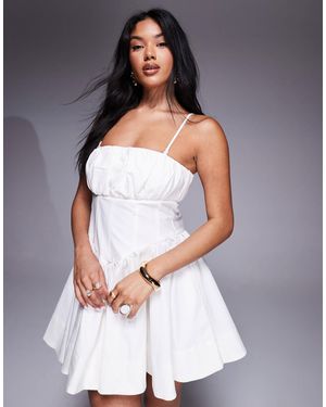 River Island – trägerloses korsett-minikleid - Grau