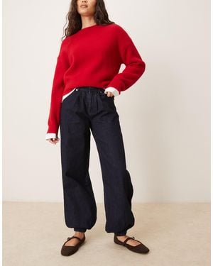 Motel Banaran Chambray Balloon Pants - Red