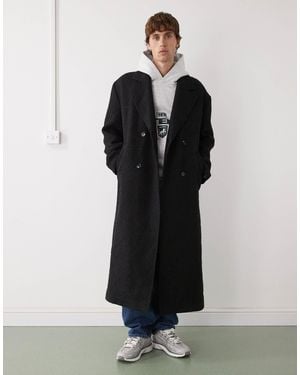 Weekday – oversize-mantel aus wollmix - Schwarz