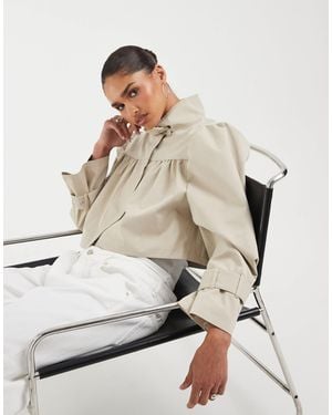 ASOS Funnel Neck Jacket - Natural