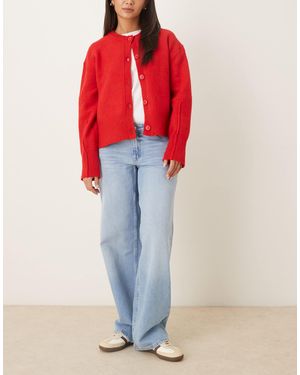 Jdy Katie Low Waist Straight Leg Jeans - Red