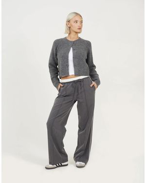 Brave Soul Pantalon ajusté à taille contrastante - Gris