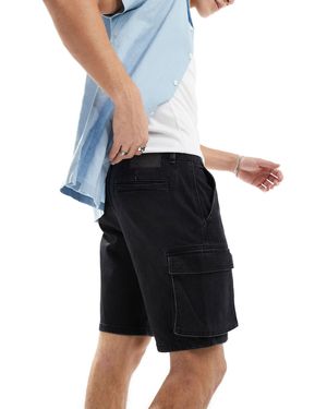 Only & Sons Slim Fit Denim Cargo Short - Black