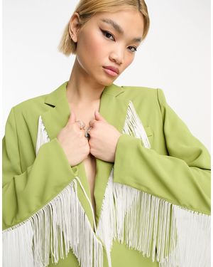 Extro & Vert – locker geschnittener blazer - Grün