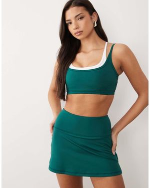 4505 Active Tennis Double Layer Light Support Sports Bra - Green