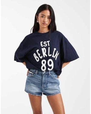 Calvin Klein Distressed Denim Hot Trousers - Blue