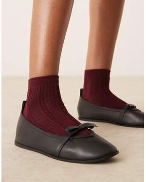 SUI AVA Sofie Pointelle Ankle Socks - Brown