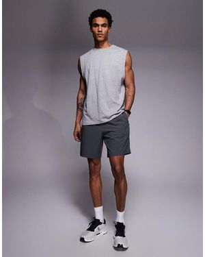 4505 Icon 7 Inch Quick Dry Training Shorts With Zip Pockets - Grey