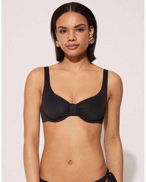 Tezenis Loop Balconette Bikini Top - Black