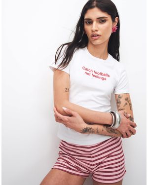 JJXX – knapp geschnittenes t-shirt - Weiß