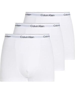 Calvin Klein Icon Cotton Stretch 3 Pack Darted Trunk - White