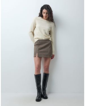 ONLY High Waist Mini Skirt - Natural