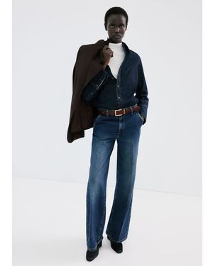 Mango Vaqueros Holgados De 100% Algodón Mae De - Azul