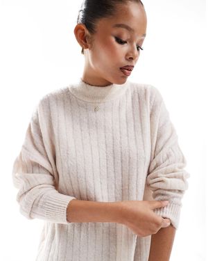 SELECTED Femme – strukturierter pullover aus merino-wollmix - Grau