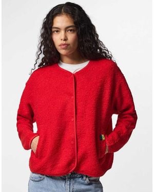 Pieces Teddy Jacket - Red