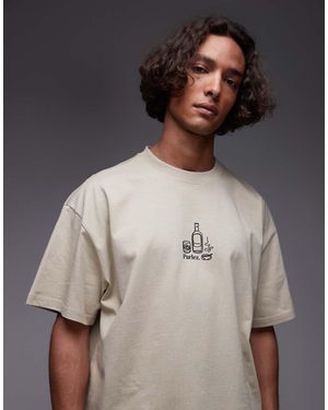 Parlez Fumo Oversized Motif T-shirt - Grey