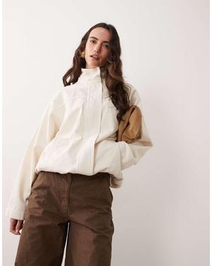 ASOS Denim Jack Met Opstaande Kraag - Naturel