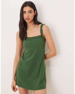 Abercrombie & Fitch Vestido Deportivo Con Pantalones Cortos Integrados Ypb De -Verde