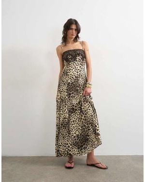TOPSHOP Lace Bust Maxi Dress - Multicolour