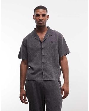 Good For Nothing Co-ord Short Sleeve Shirt - Blue