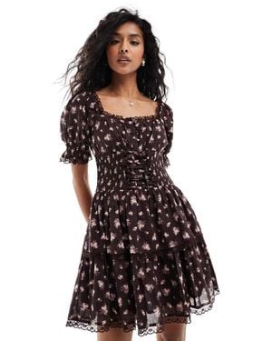 Miss Selfridge Mini Tiered Corset Dress