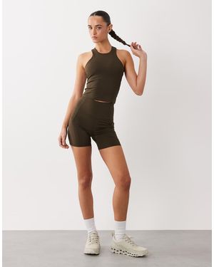 4505 Active Waist Snatching High Rise 5"" legging Short - Natural