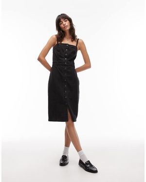 Levi's Denim Bustier Midi Dress - White