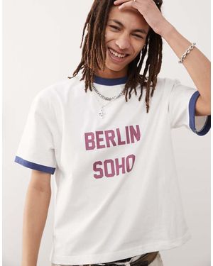 Prohibited T-Shirt Sporco Con Dettagli A Contrasto - Bianco