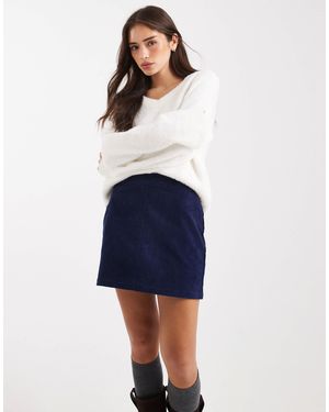 Threadbare – minirock aus baumwollcord - Blau
